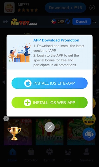 🔎Step 2: Click the “Install IOS lite-app” option.